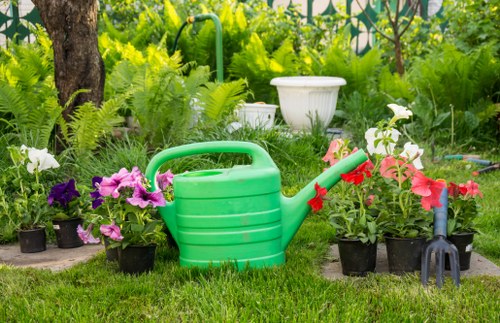 Urban garden landscaping in Tower Hamlets with stylish planting and paving